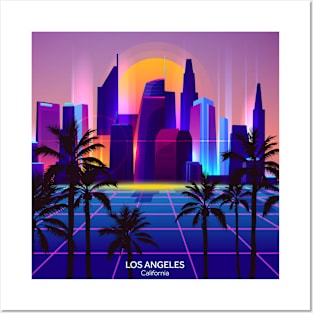 Los Angeles Synth City Posters and Art